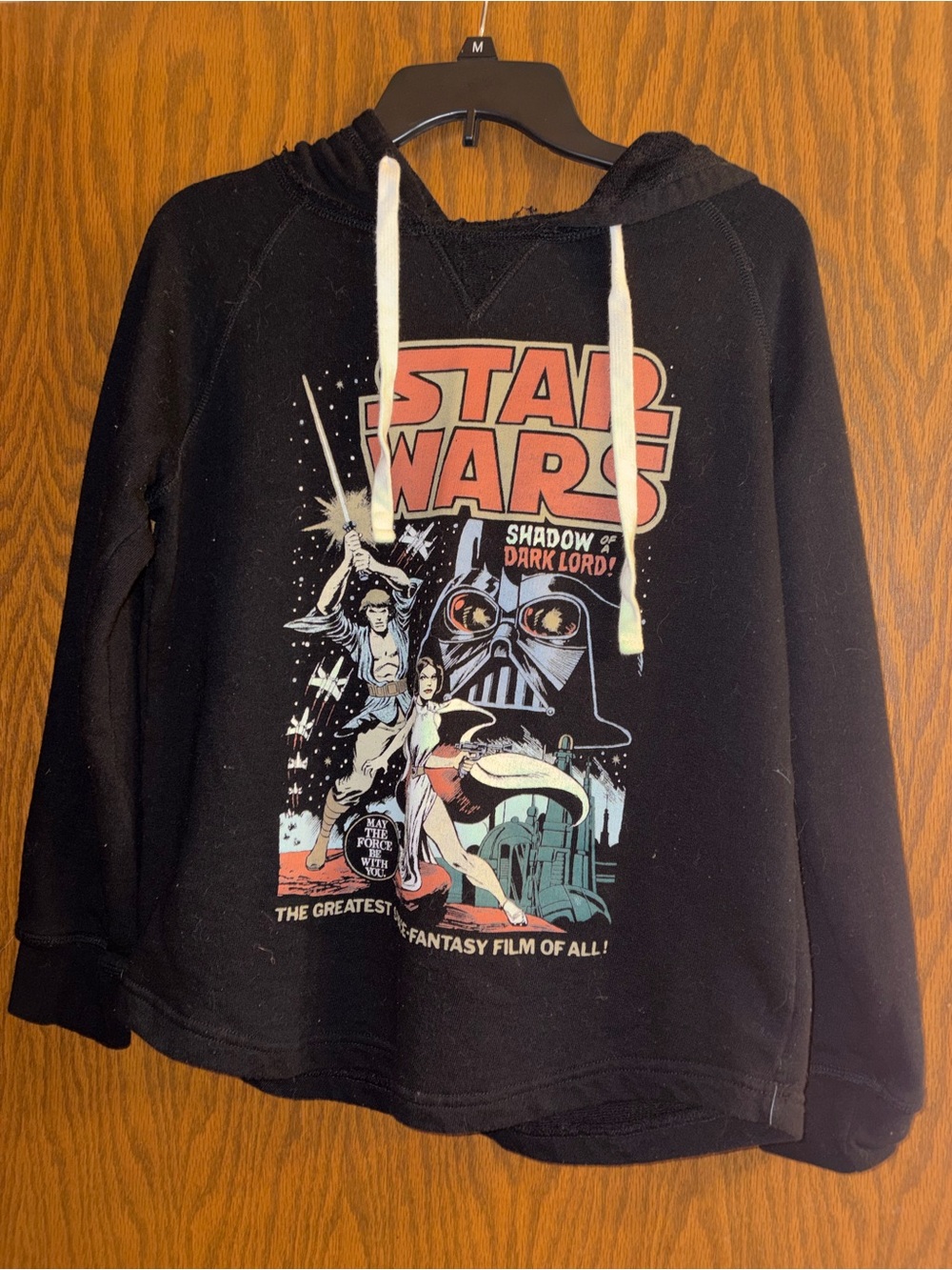 Star Wars Black Hoodie with White Logo Tag